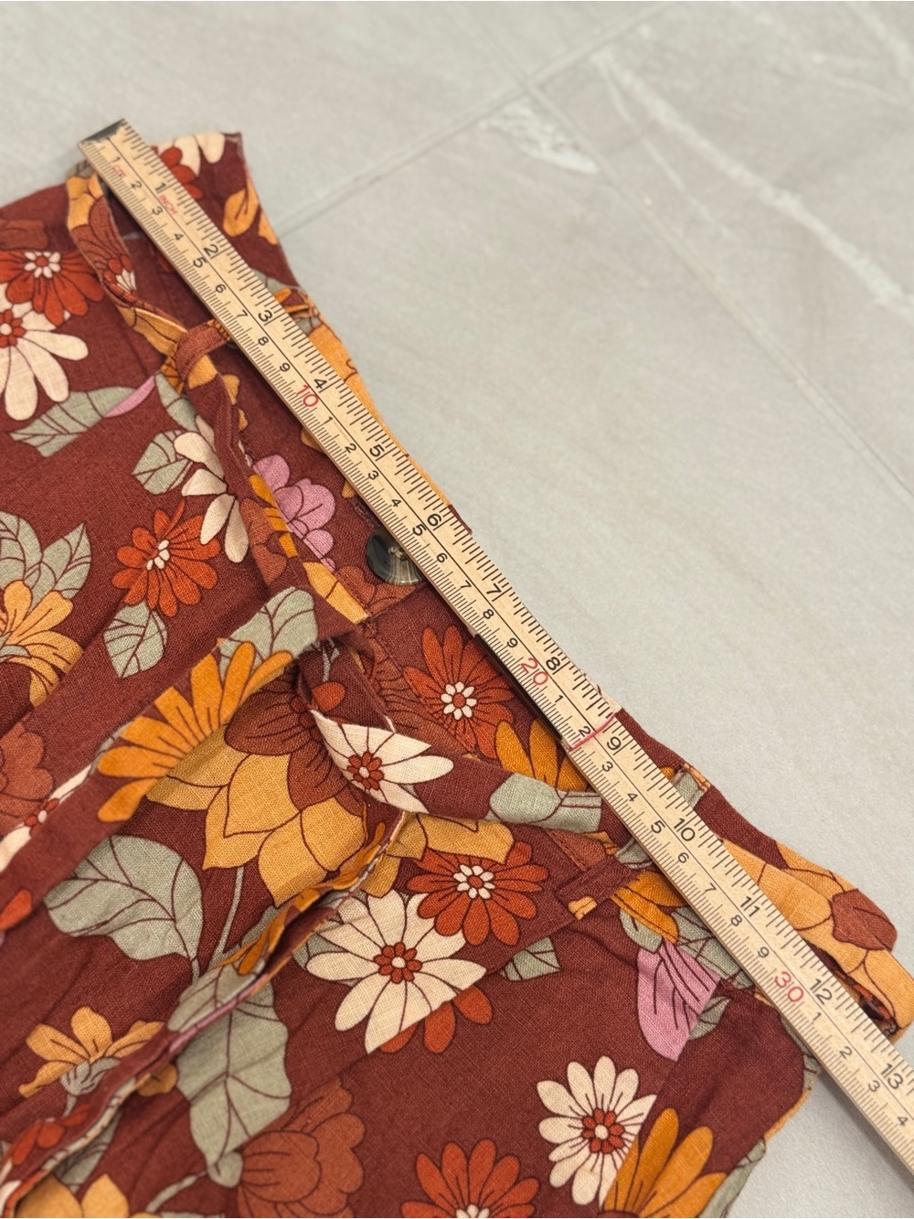 Modcloth Floral Wide-Leg Linen Blend Pants Back to School Hippie Boho Fall - Picture 5 of 7